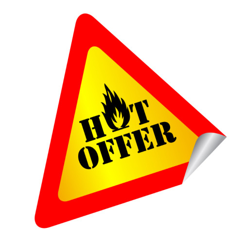 Hot Offer in a roadside warning triangle