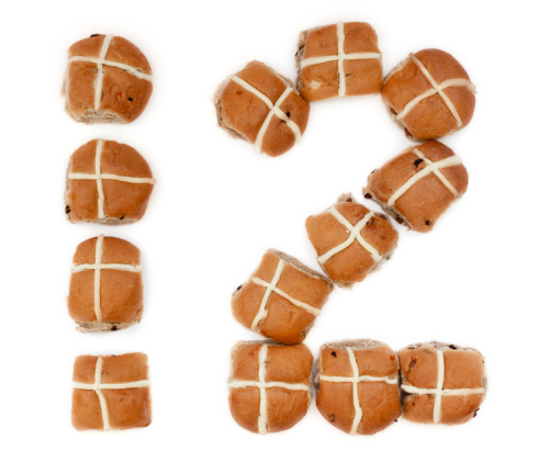 Baker's Dozen of Hot Cross Buns to illustrate 13 tips for effective business writing